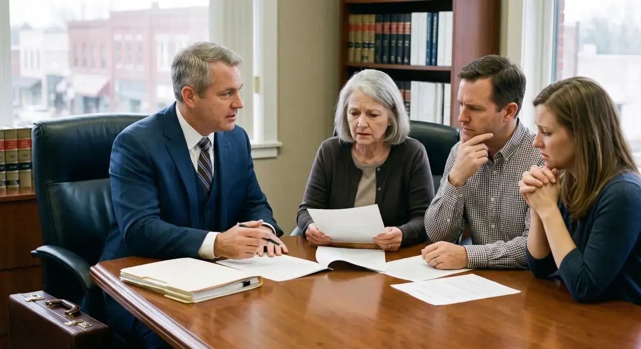 An Arkansas family talking to a probate attorney